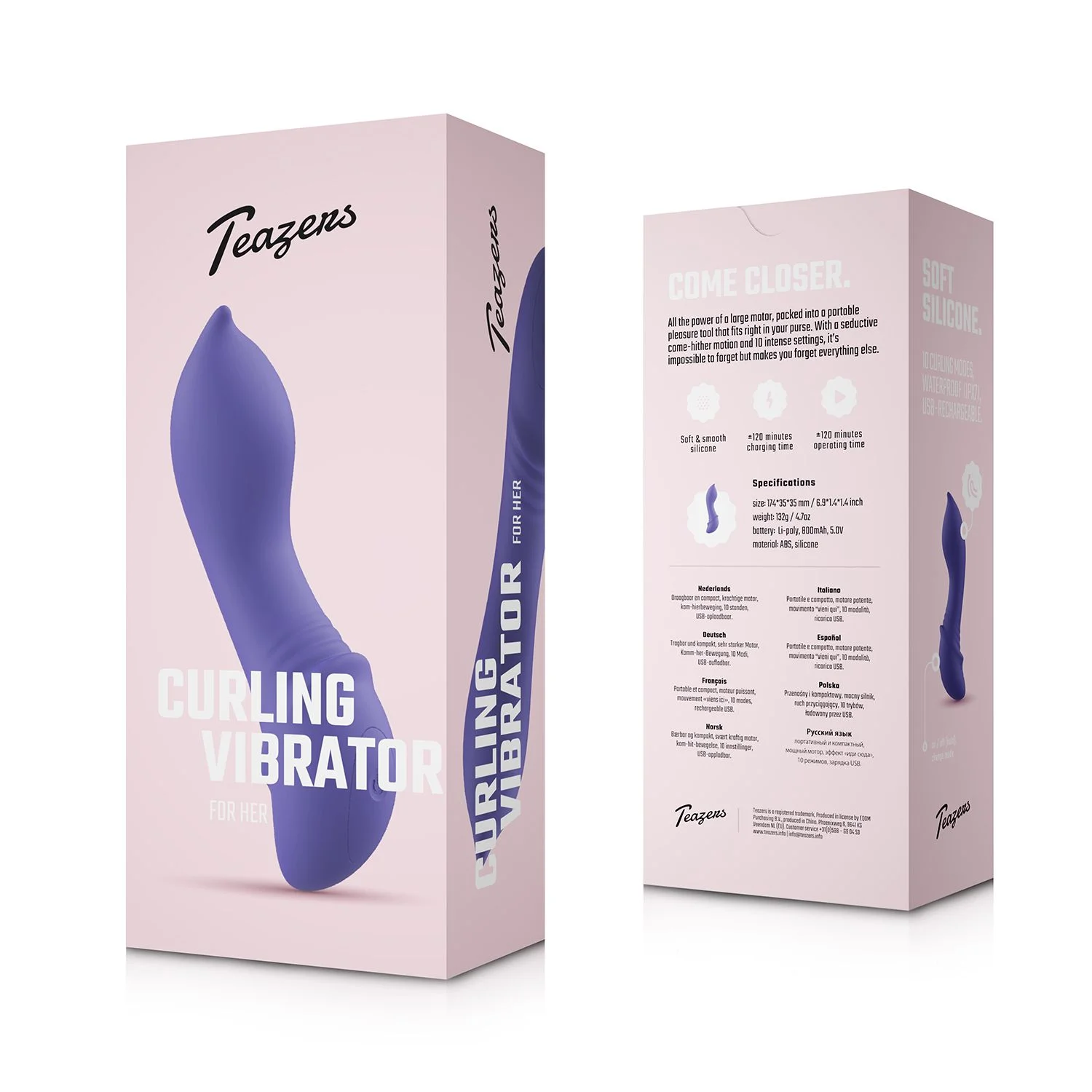 Teazers – Curling Mini Vibrator – Midnight Violet