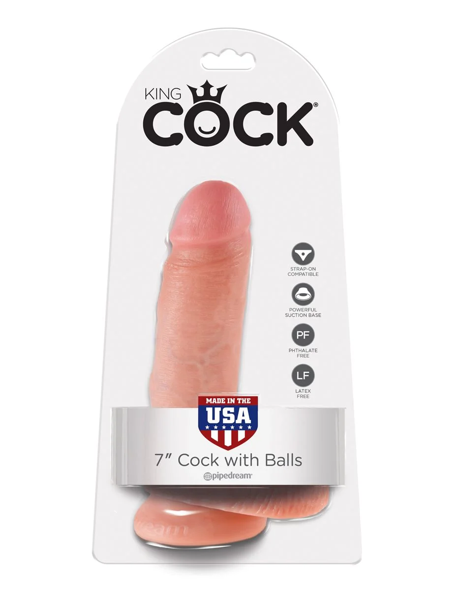 King Cock Realistische Dildo Met Balzak - 18 cm